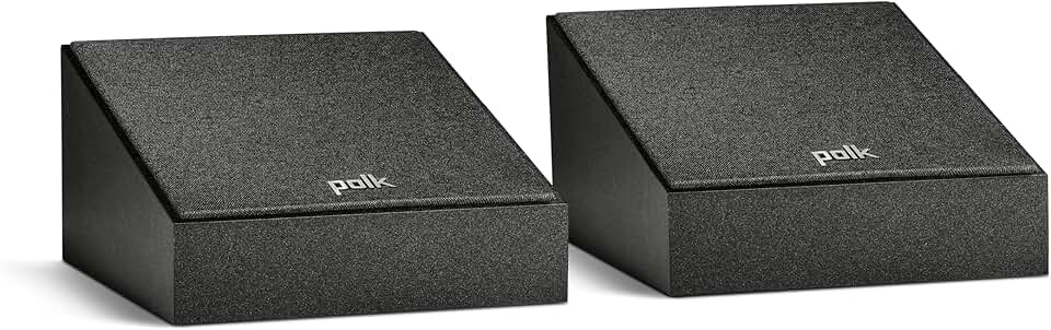 Polk Monitor XT90 Par de alto-falantes de alta resolução para efeito sonoro 3D - certificado Dolby Atmos, DTS:X e DTS Virtual: X compatível com Woofer dinâmico de 10 cm, preto meia-noite