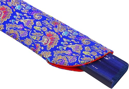 Miniatura 8 de Amajiji - Abanico plegable de seda y bambú, 8.27 pulgadas (21 cm), estilo retro, vintage, elegante y encantador, chinojaponés, regalo para mujeres y