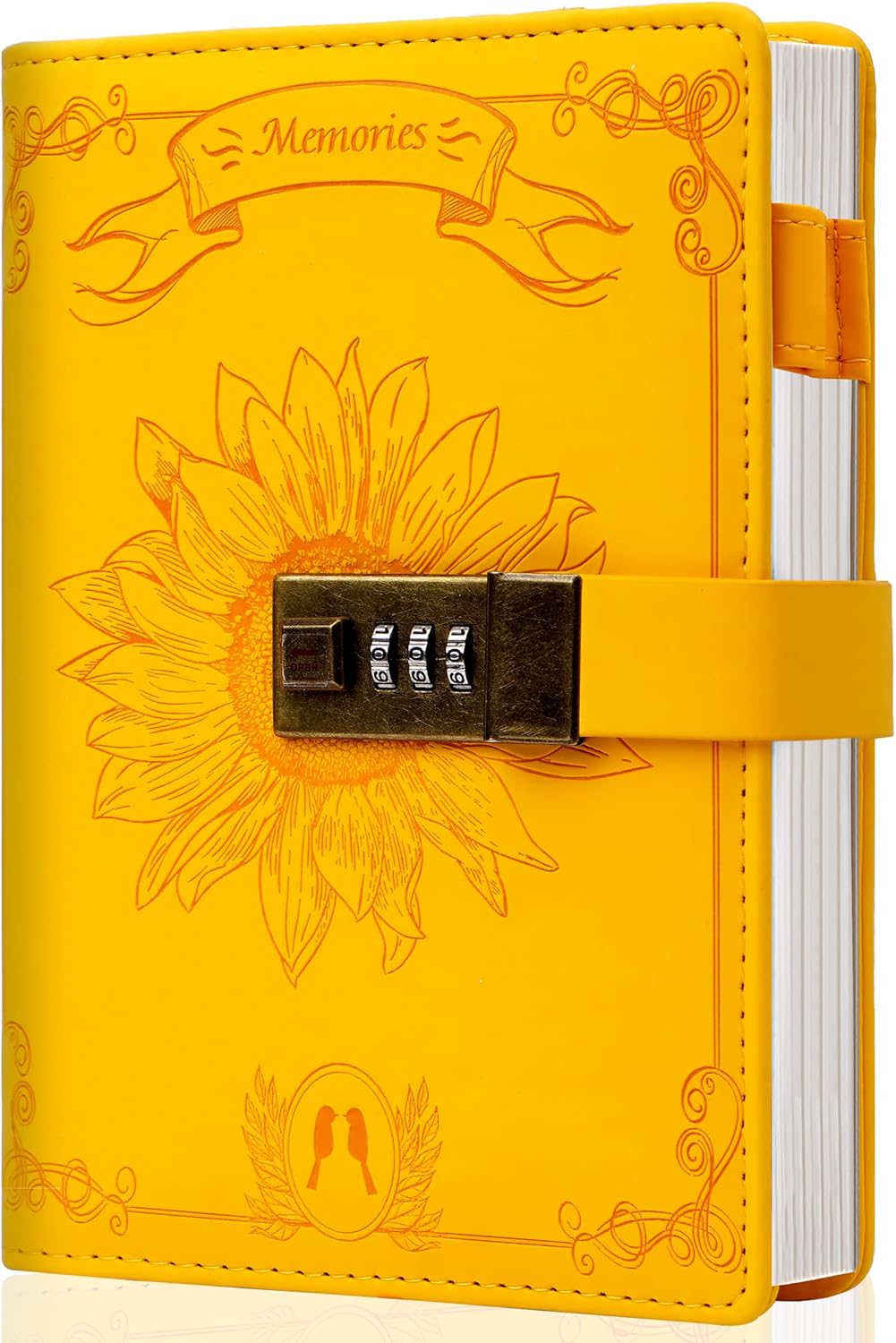 Lock Diary for Women Vintage Lock Journal Refillable