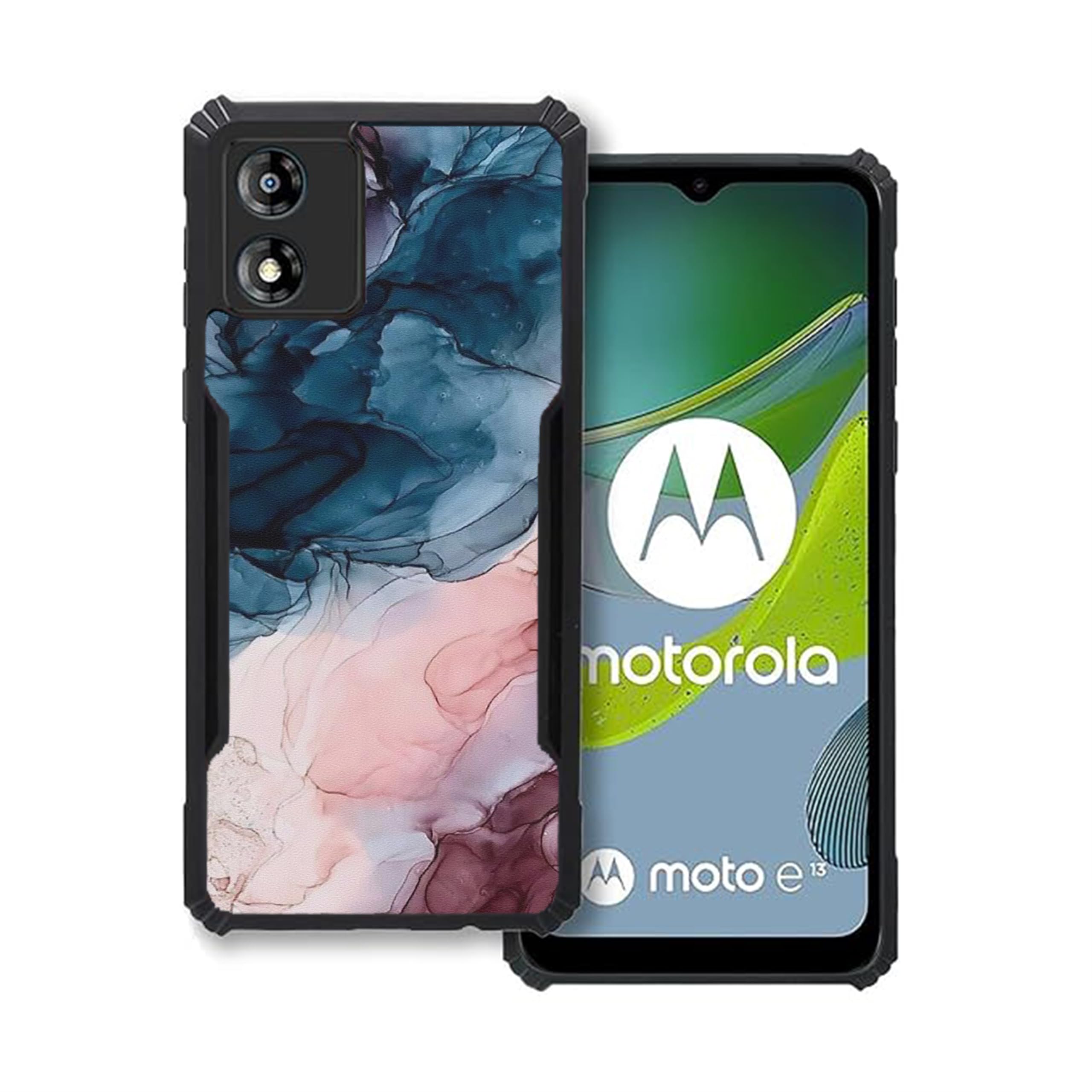 COBERTA Slim Shockproof 360 Degree Protection Design Back Cover Case for Motorola Moto e13 | (Colorful Marble) (B0CPCN1484) Amazon Price History, Amazon Price Tracker