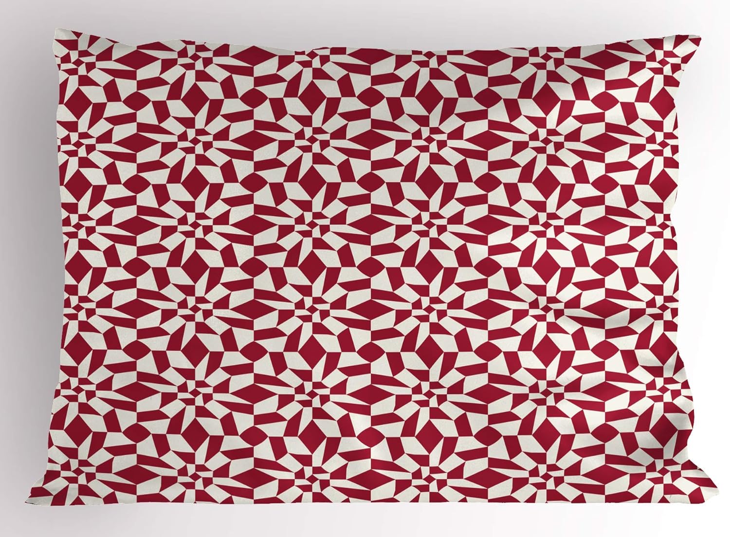 Geometric Pillow Sham, Polygonal Design Abstract Geometric