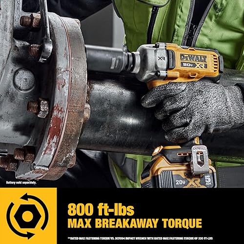 Miniatura 4 de Dewalt DCF891BR 20V MAX XR Llave de impacto inalámbrica de iones de litio de 1/2 pulgada sin escobillas con yunque de anillo de cerdo