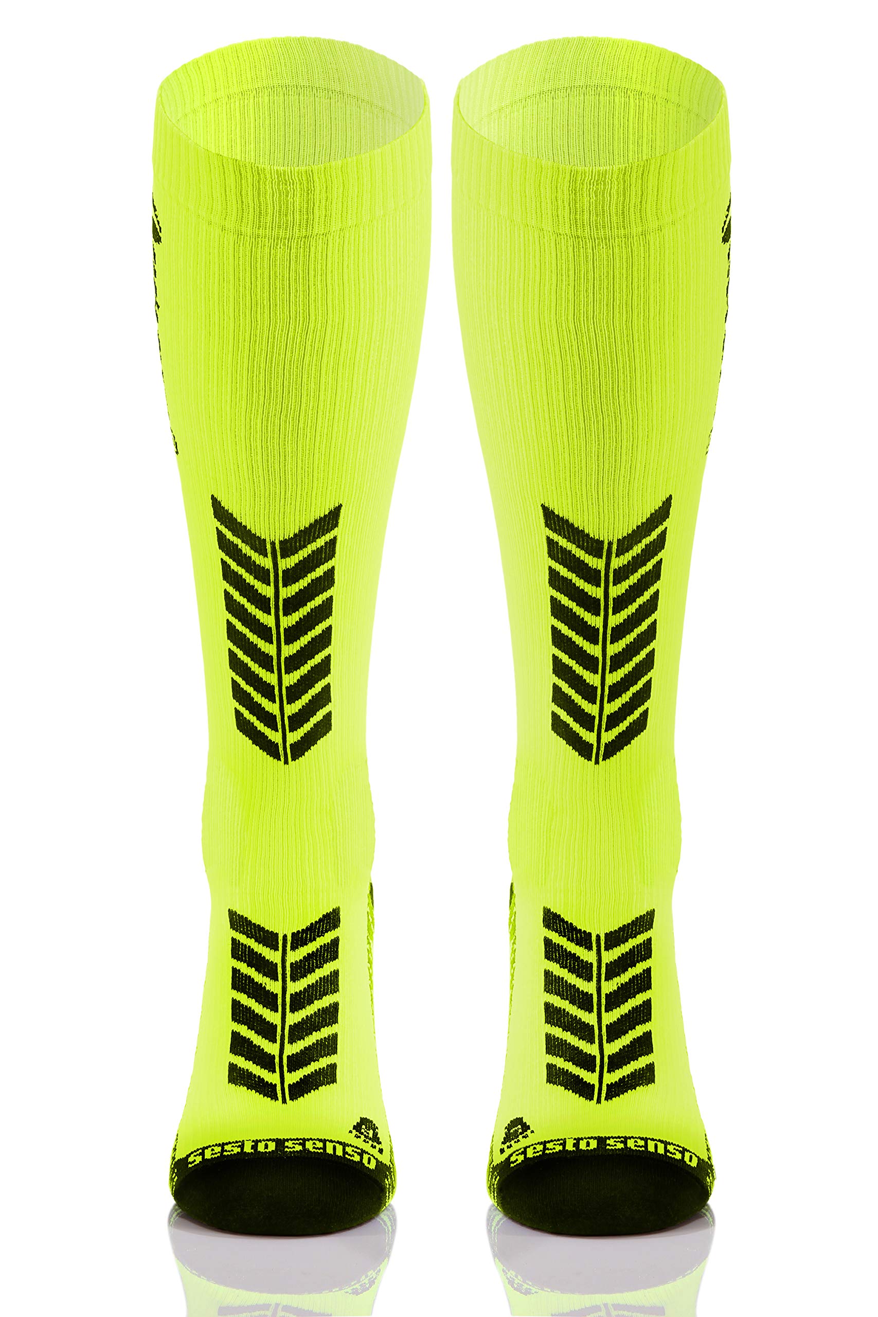 sesto senso Chaussettes de Contention Femme Homme Bas de Compression pour Le Sport Course