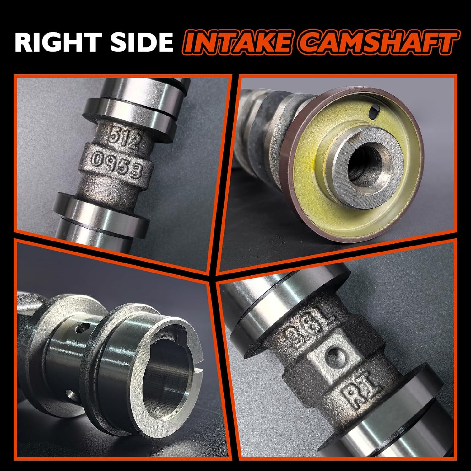 5047913AA Right Side Intake Camshaft Compatible with Dodge Durango Chrysler Jeep Ram 1500/2500/3500 3.6L V6 2016-2024, Replace 5047913AD 5047913AB 5047913AC with Nitrile Gloves