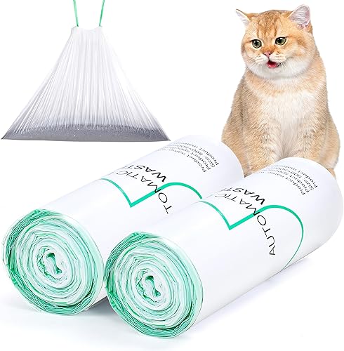 MeoWant Bolsas de basura reemplazadas, bolsas portátiles para receptáculos de basura para gatos para caja de arena autolimpiante LB01, 20 unidades