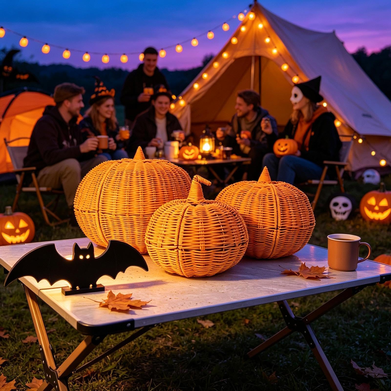 di Halloween Intrecciata a Mano Centrotavola Pieghevole Artigianale | Decorazione Halloween Per Feste Per Feste Autunnali, Inaugurazione E Arredo Casa