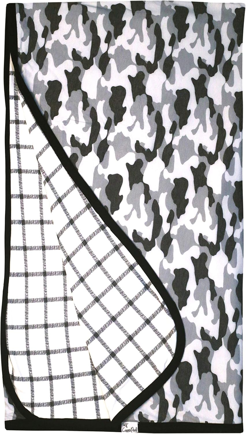 Copper Pearl Jumbo Premium Knit 3 Layer Stretchy Throw Blanket Gunnar