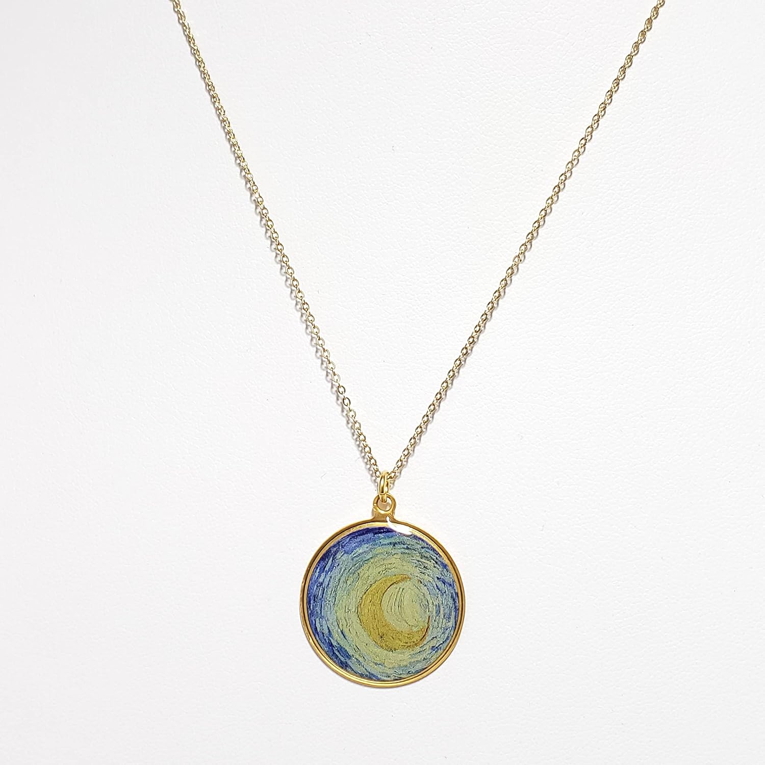 Van Gogh Starry Night Inspired Pendant Necklace
