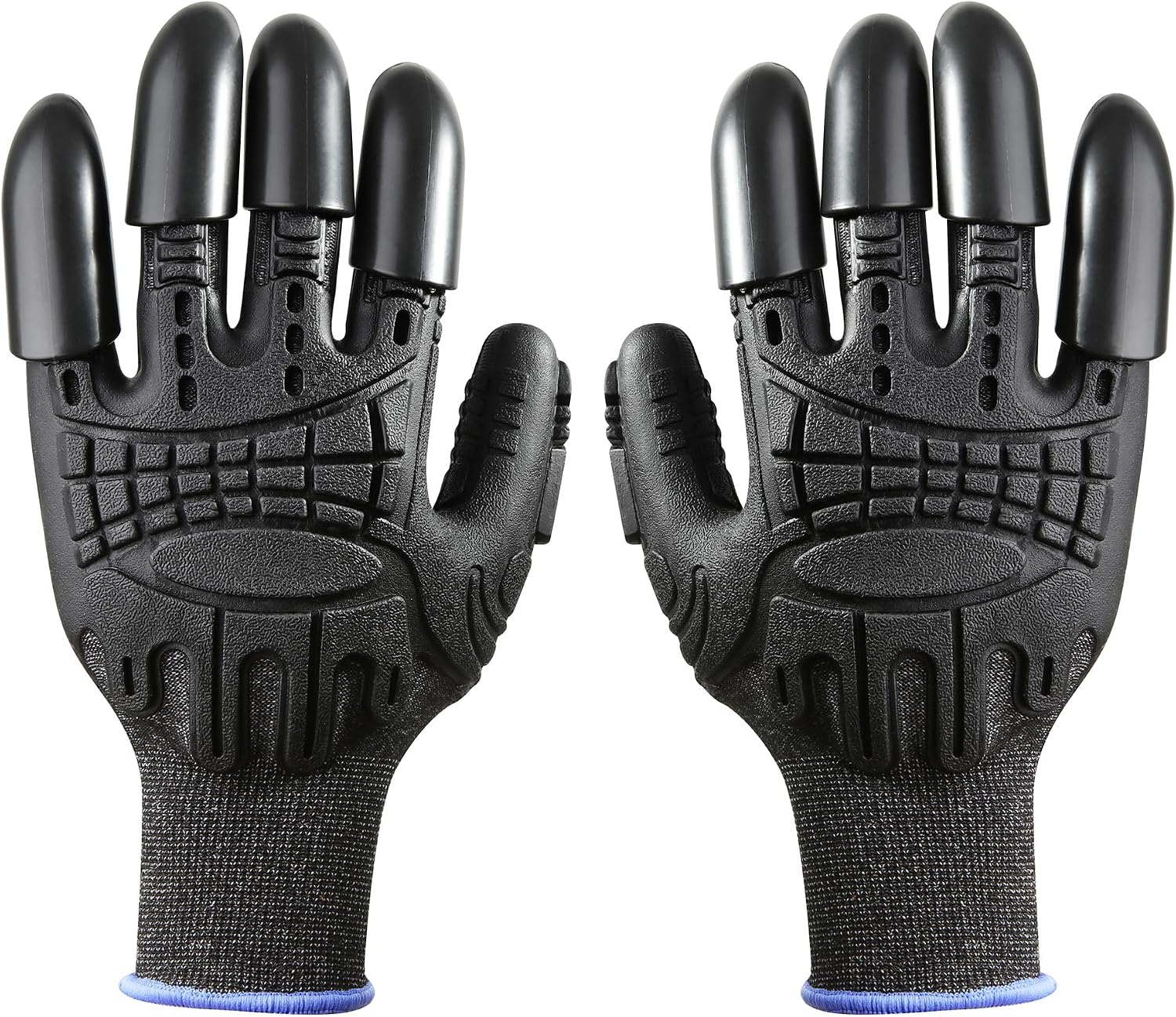 Garden Gloves with Claws Wild Field Work Gardening Yard Gloves Safe Glove for Planting, Digging, Collecting, Black