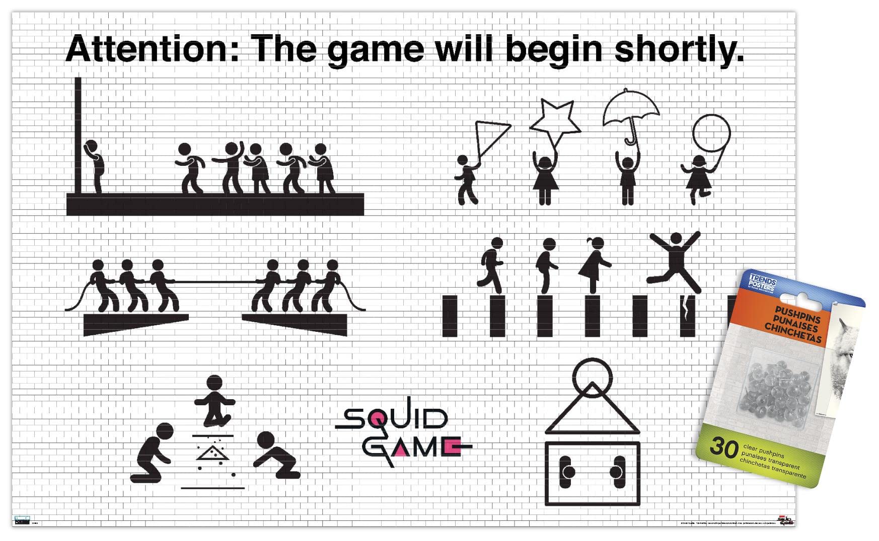 Netflix Squid Game - Games Wall Poster with Push Pins