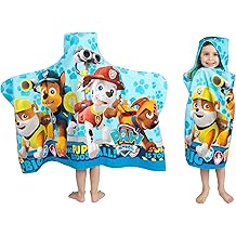Paw Patrol Blue Bath/Pool/Beach Soft Cotton Terry Hooded Towel Wrap, 24" x 50", By Franco Kids