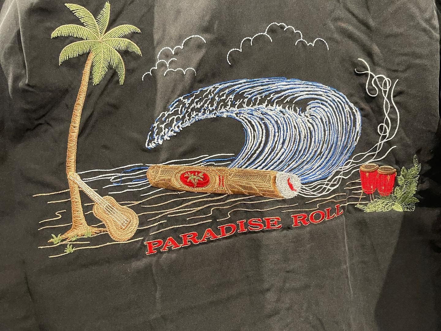 Bamboo Cay Men's Paradise Roll Embroidered Camp Shirt