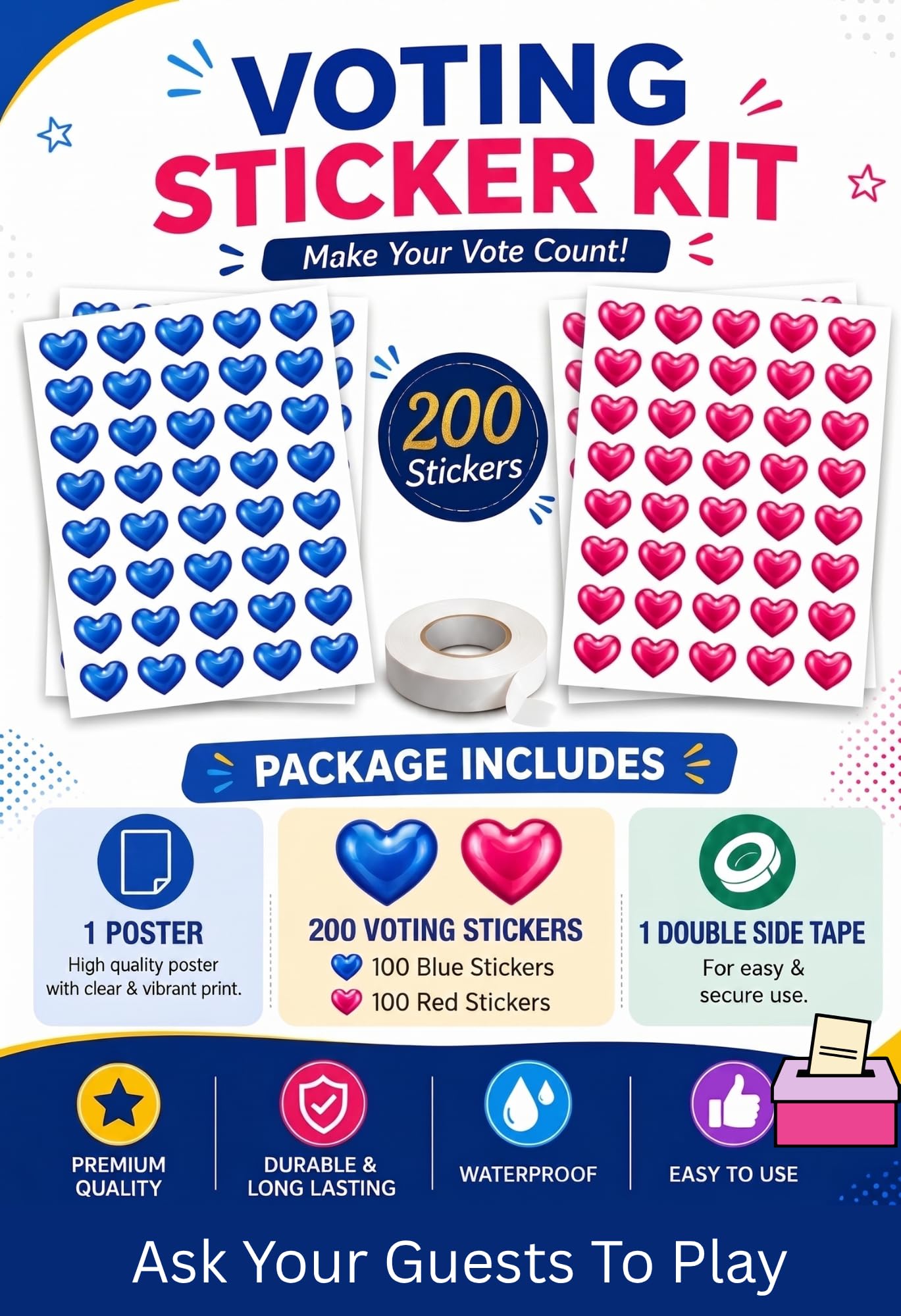 Baby Shower Voting Chart – Heart Family Tree Game -3