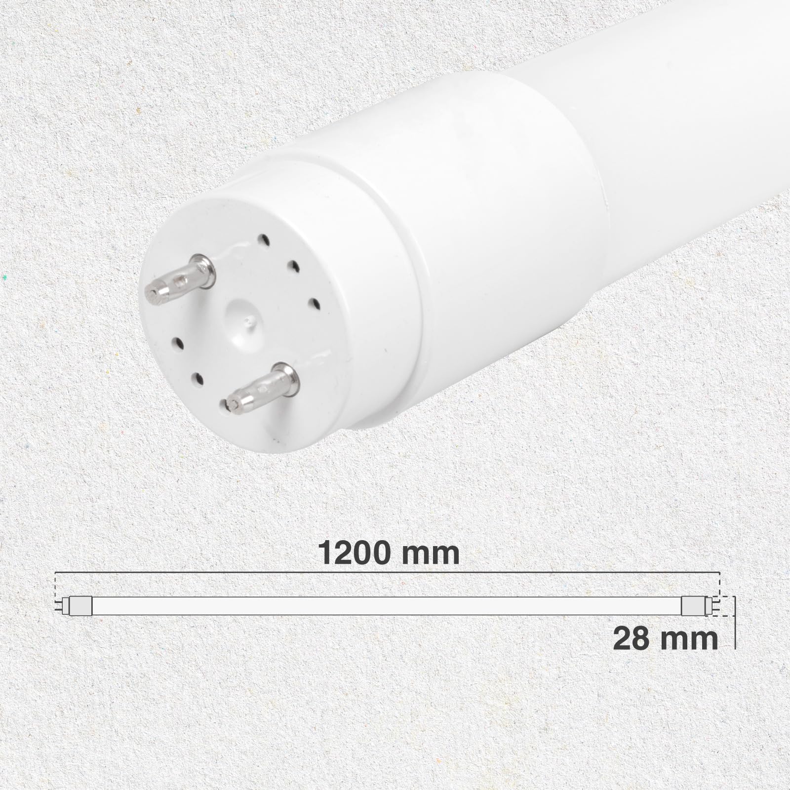 Eurocali 5 Tubos LED 18W 120cm T8 G13 con Starter 1850 Lúmenes Garantía 6 Años - Luz Natural 4000K Alta Luminosidad 102 lm/W - Material de Nano Plástico Sustitución de Neón para Garajes Tiendas