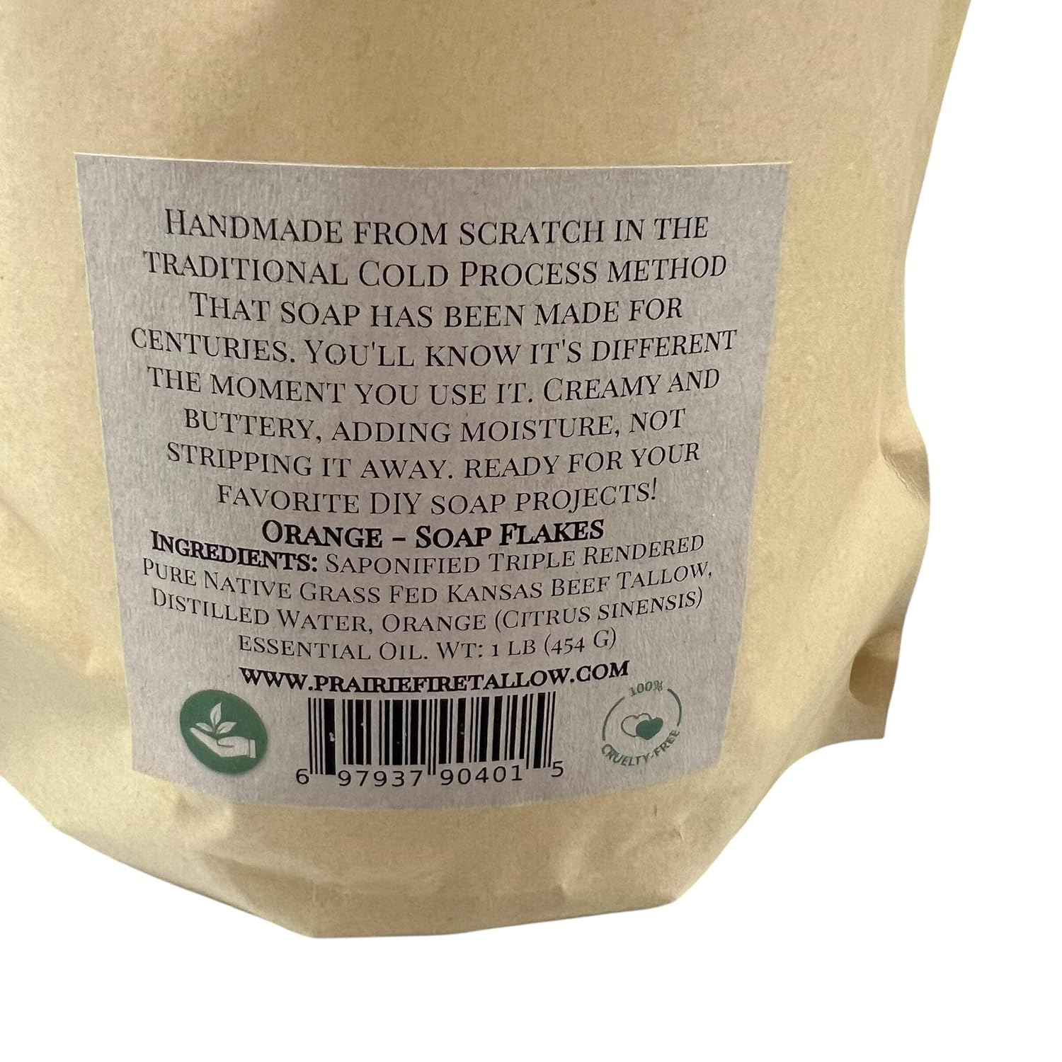 Pure Beef Tallow Soap Flakes - Made in USA - Grass Fed and Finished - Face, Body and Hair - Natural and Organic Frankincense