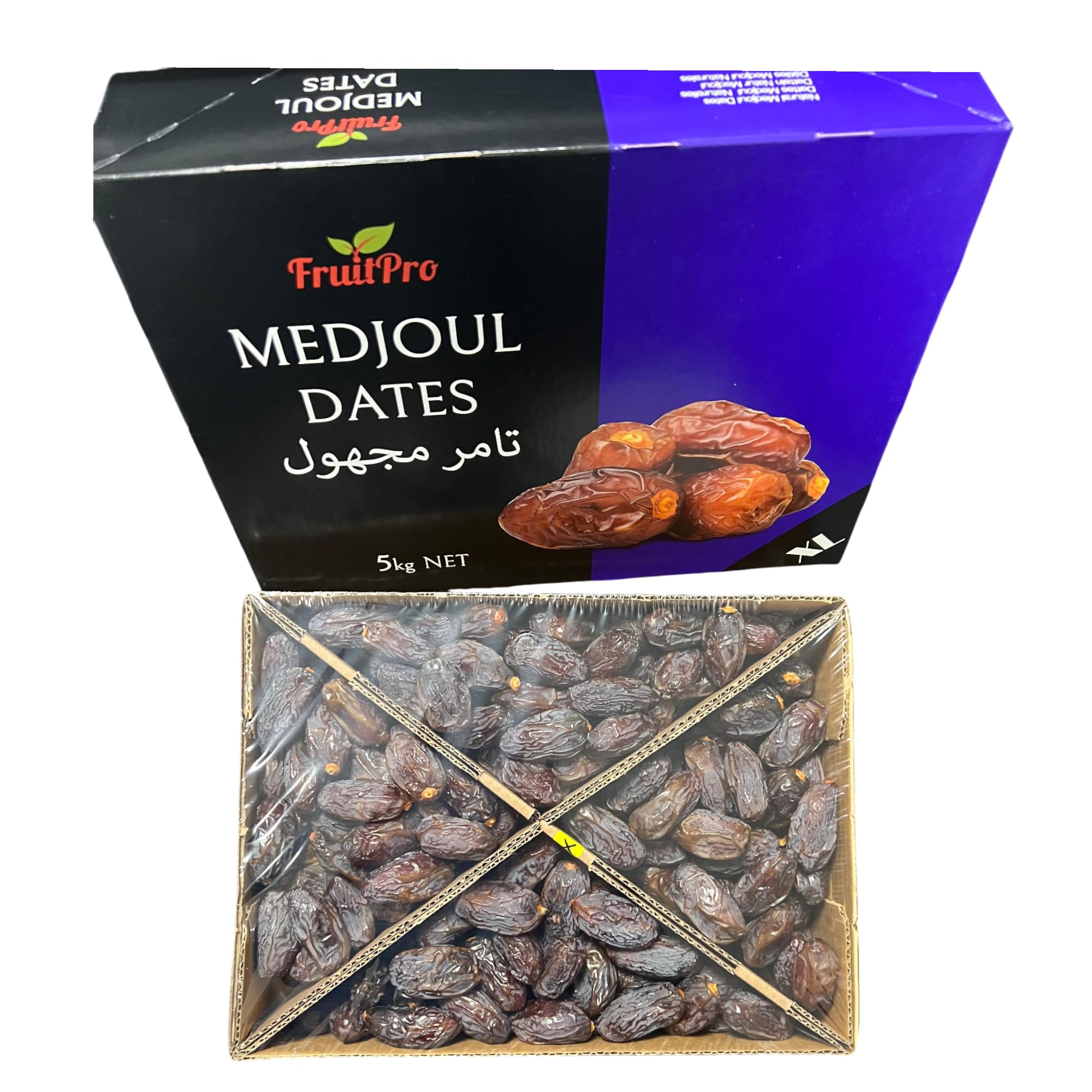 Medjool Medjoul Boîte de 5 kg de dattes Medjoul Deglet Nour | Vegan | Goût aromatique fruité et sucré (XL)