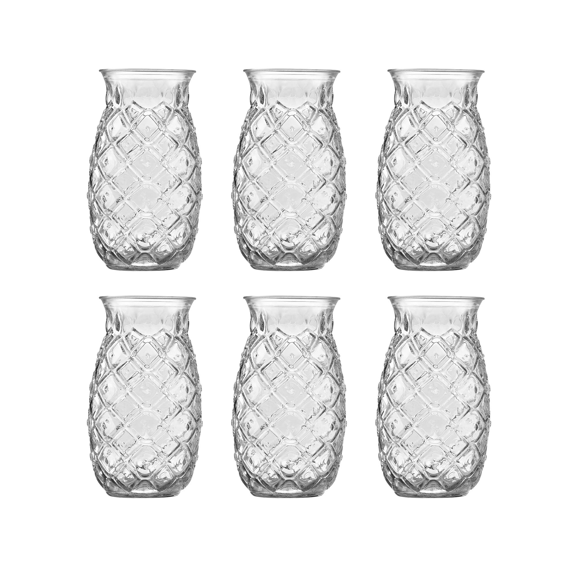 LibbeyDrinking Glass Tiki Pineapple - 510 ml / 51 cl - 6 pcs - Fun Design - Dishwasher Safe