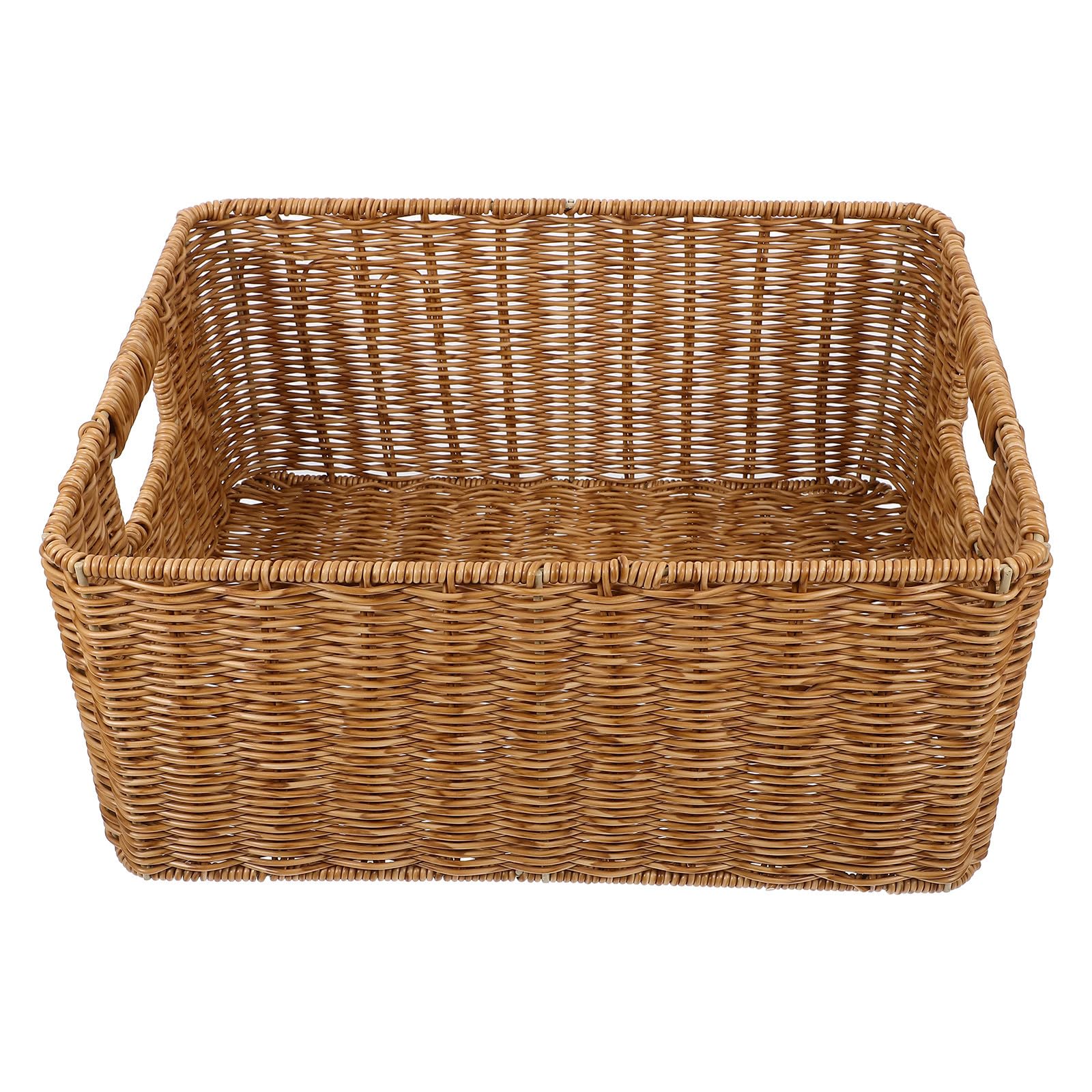 Panier de rangement tressé SOIMISS grande capacité pour bureau et maison style rotin