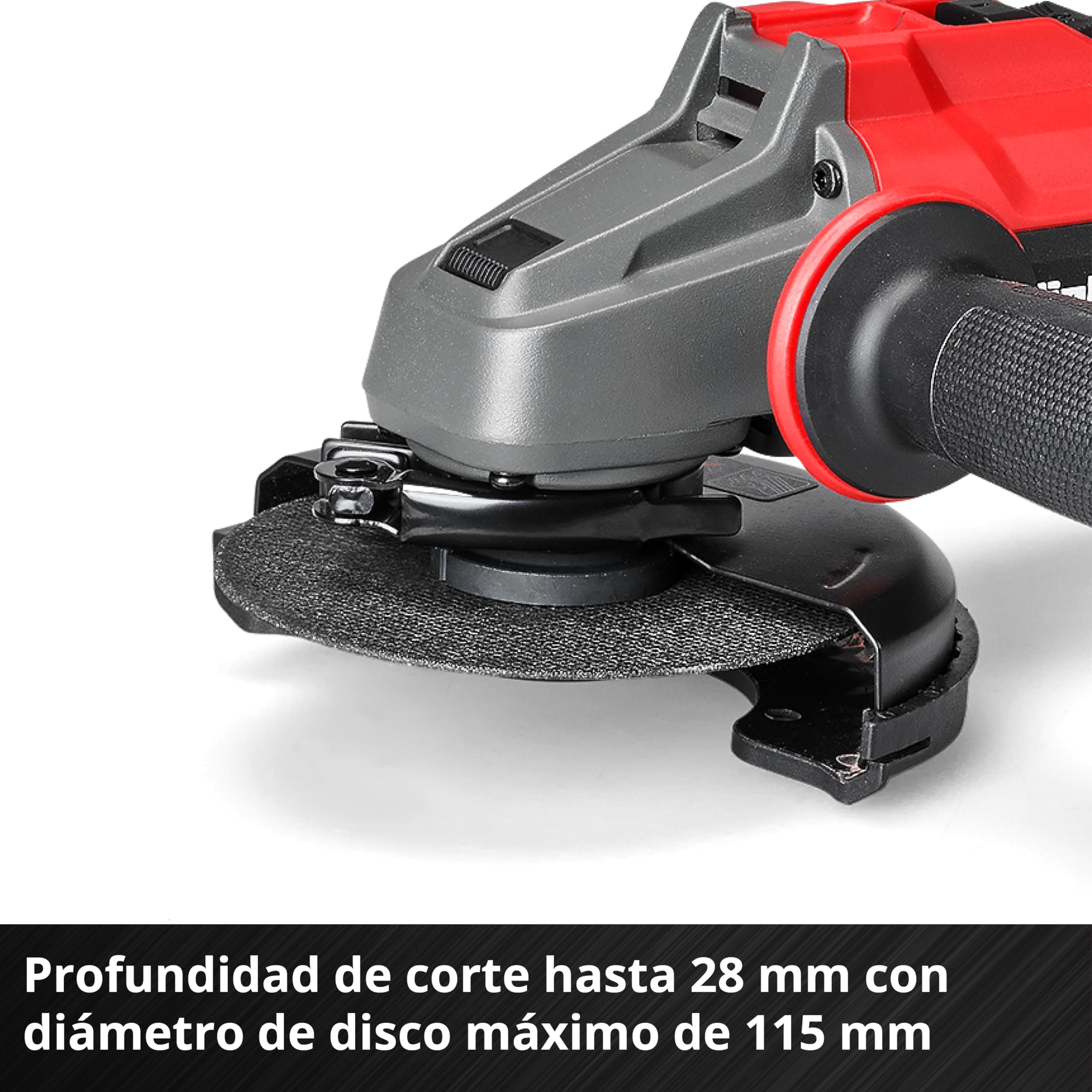 Einhell Amoladora angular con batería AXXIO 18/115 Power X-Change (18 V, 18 V, diámetro de corte de Ø 115 mm, profundidad de corte de 28 mm, sin escobillas, sin disco de corte, sin batería) | 18 V | 700 W | Ø 115 mm | profundidad de corte de 28 mm | sin e