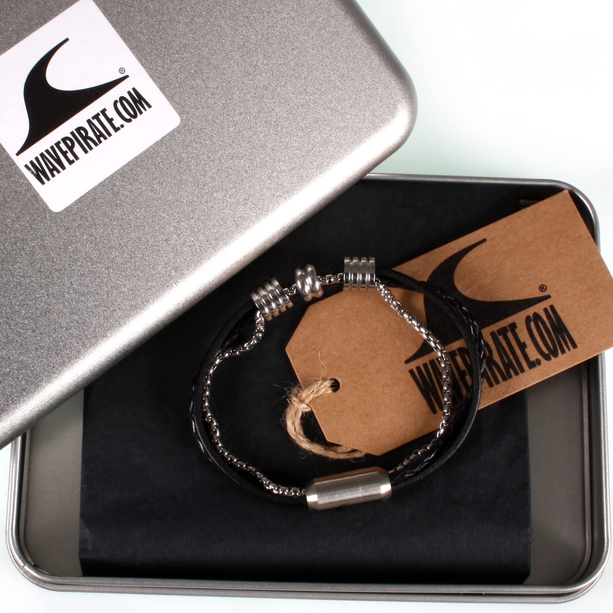 Leder-Armband LEX FR Schwarz Männer Herren