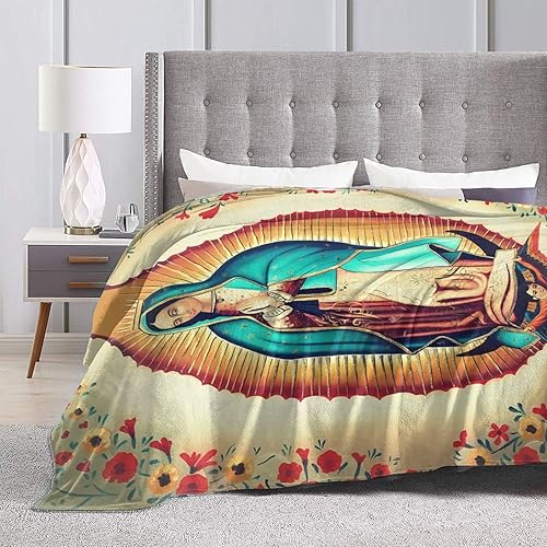Miniatura 4 de GLGFAS Our Lady of Guadalupe - Manta de franela ultra suave, ligera, para sofá, cama, uso en todas las estaciones, 80 x 60 pulgadas