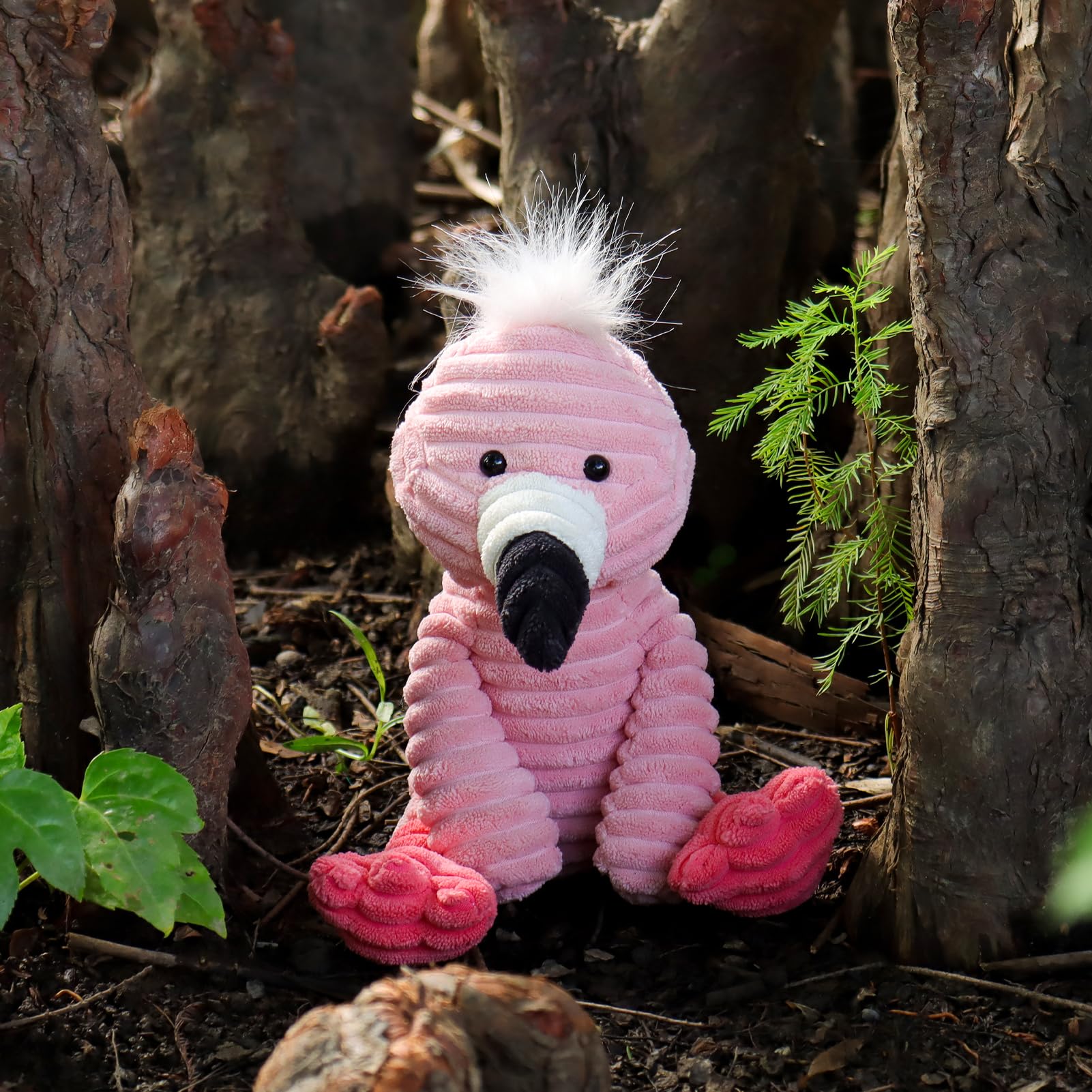 Apricot Lamb Giocattoli Peluche Velluto a coste fenicottero Peluche Morbido Peluche Perfetto per bambini (Velluto a coste fenicottero 22 cm)