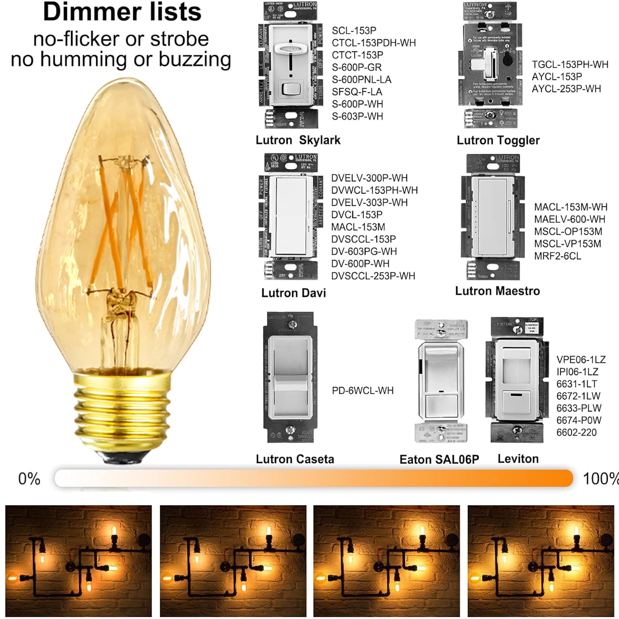 WEDNA LED Edison Vintage Lamp E27, 6W Dimmable LED G80 Lamp, Warm White Light 2700K, 700LM, Amber Glass Ideal for Nostalgia and Retro Lighting - 4 WEDNA LED Edison Vintage Lamp E27, 6W Dimmable LED G80 Lamp, Warm White Light 2700K, 700LM, Amber Glass Ideal for Nostalgia and Retro Lighting - 4