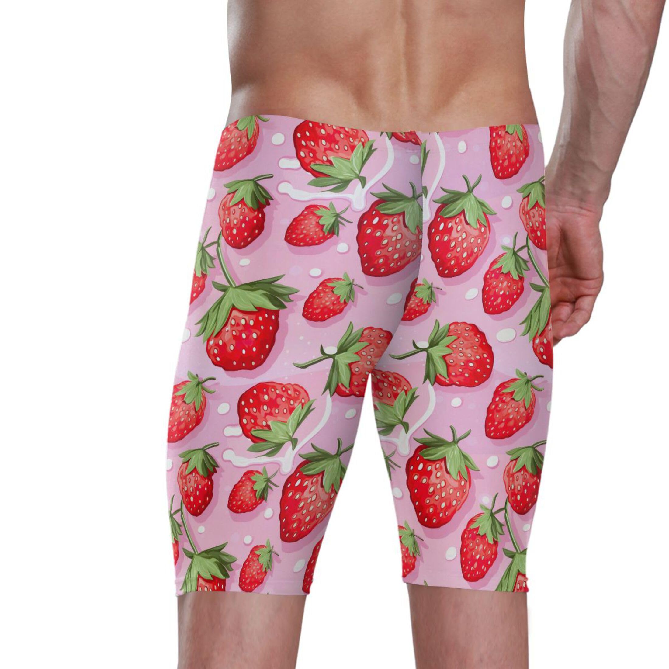 UMIRIKO Strawberry Fruit Mens Swim Jammers Swimsuit XL B0402867