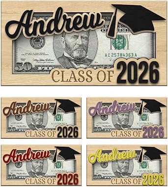 Personalized 2026 Graduation Money Holder, Graduation Gifts For Him 2026 High School, Cool Gifts For Graduates, High School Graduation Gifts, Graduation Gifts, Graduation 2026 MH12