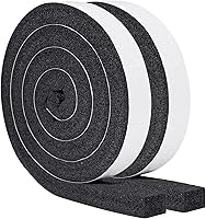 Vista 12 de Yotache Esponja de compresión máxima 1 x 1/2 pulgadas, goma espuma tira adhesiva para aislamiento, burlete, bloqueador de huecos, anti-vibración