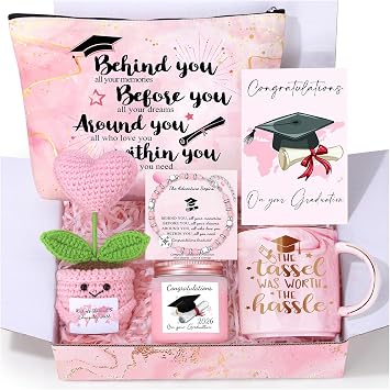 Graduation Gifts for Women Her 2026, College High School Graduation Gifts for Women, Class of 2026 Graduate Presents Basket of 6