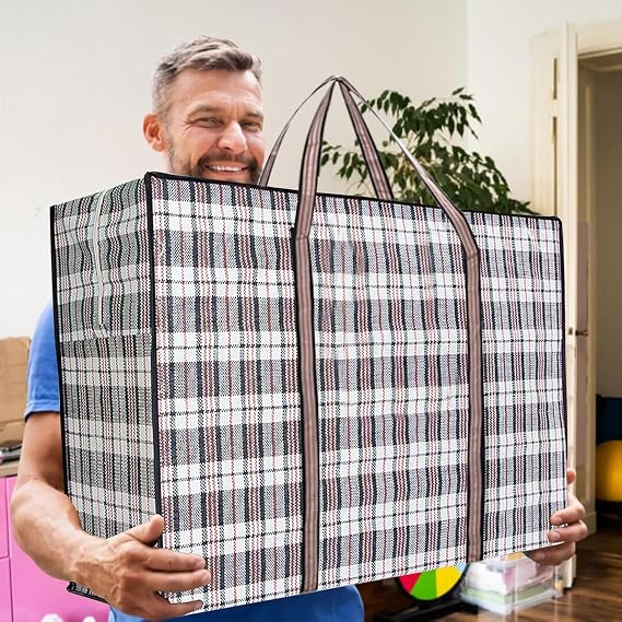 1pcs Laundry Bag Heavy Duty Storage Bags,Extra Value Large Strong and Durable Laundry Bags,Large Laundry bags with Zips,Multipurpose Storage Bag,for Moving House,Clothing & Wardrobe Storage Packing
