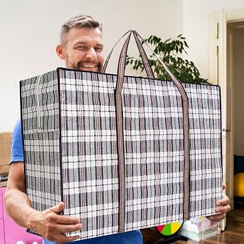1pcs Laundry Bag Heavy Duty Storage Bags,Extra Value Large Strong and Durable Laundry Bags,Large Laundry bags with Zips,Multipurpose Storage Bag,for Moving House,Clothing & Wardrobe Storage Packing