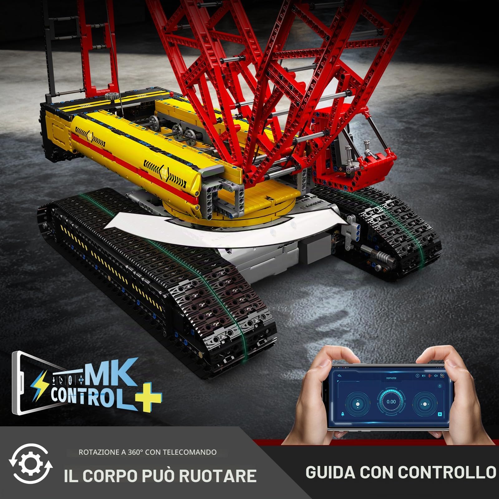 Mould King 17015 - Set di modellini per gru con 6 motori, per adulti