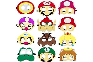 12-Piece Roblox-Themed Felt Masks: Ultimate Party Favors for Boys