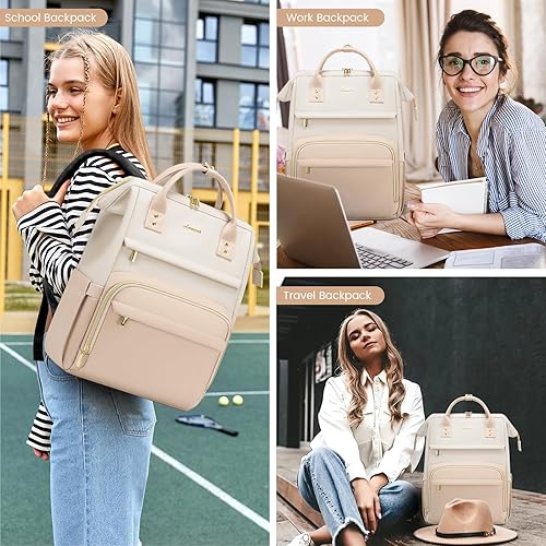 Miniatura 7 de LOVEVOOK Mochila para laptop para mujer, mochila para mujer a la moda, Índigo Tinta, Classic