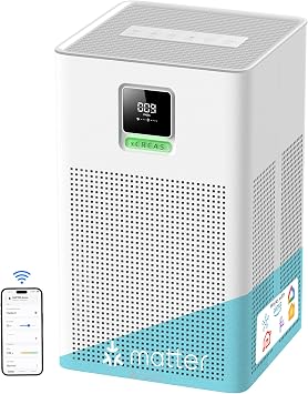 Matter Certified Air Purifier with H13 Filter, Compatible with Alexa Google Home Apple HomeKit, Large Room Coverage 1937 ft2/hr, Washable Pre-Filter, Eco Mode, PM2.5 Monitor, Sleep Mode