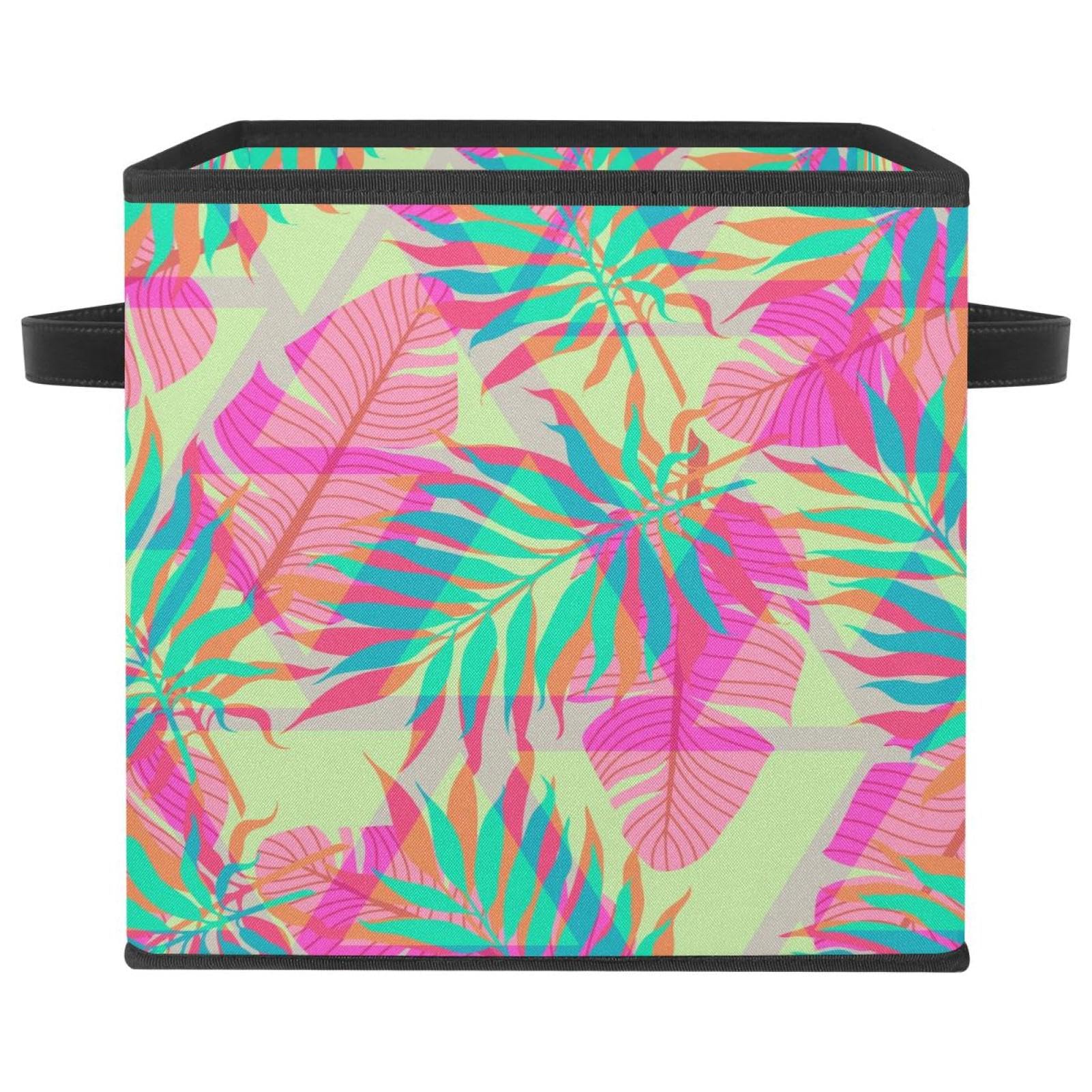 Organiseur en tissu motif palmier pour placard et chambre d'enfant