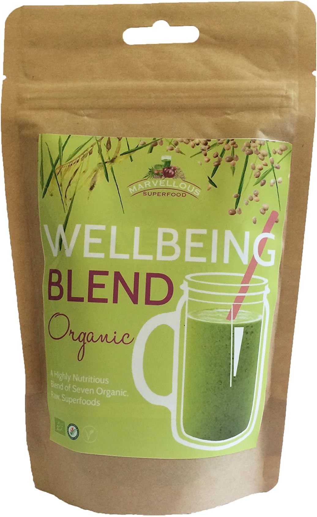 Marvellous Superfood Organic Vegan Wellbeing Blend Powder, 100 g