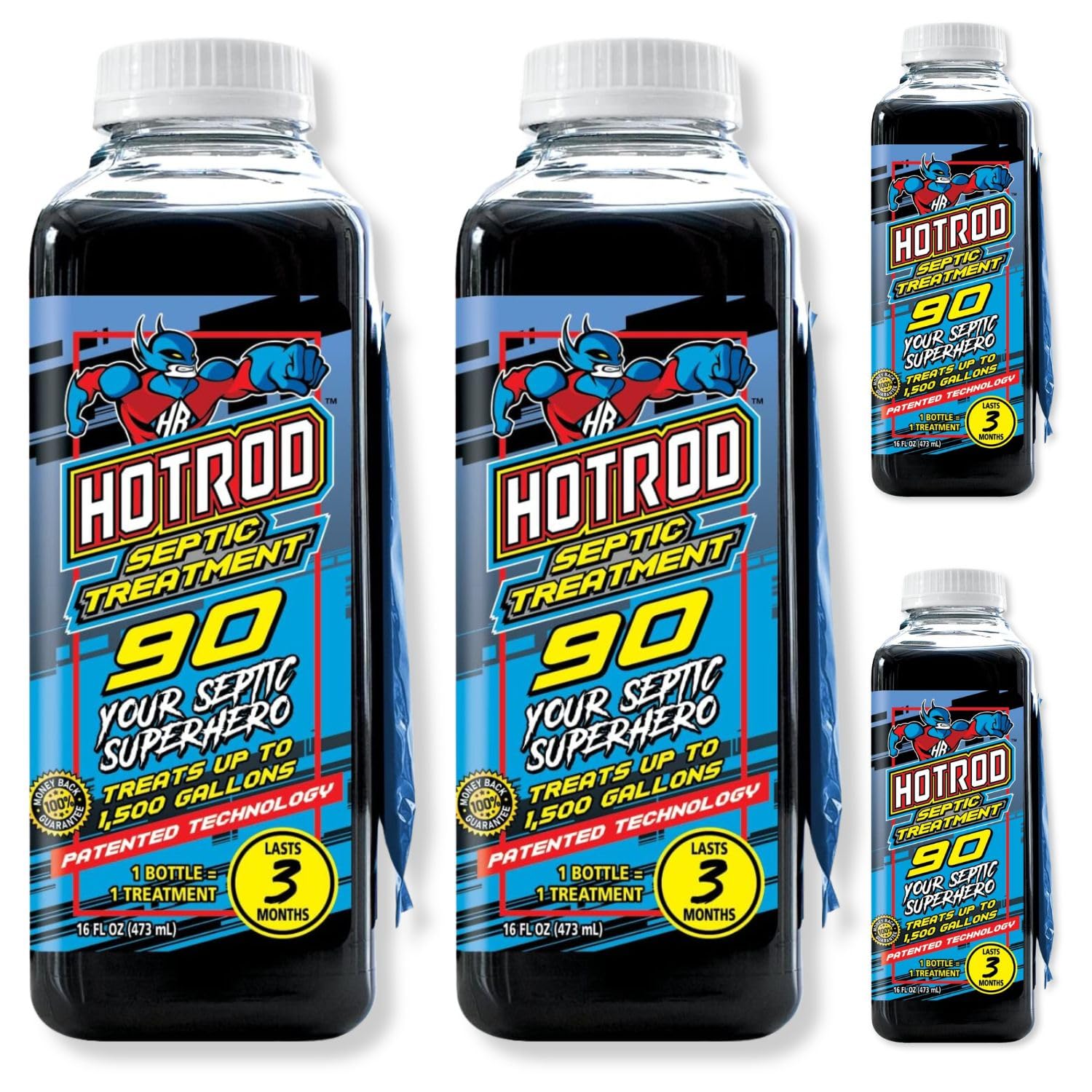 Tank Treatment - 12 Month Supply Extends Septic System Life and Prevents Costly Repairs - Industrial Grade - Easy to Use (12 Month, 4.00, Count)