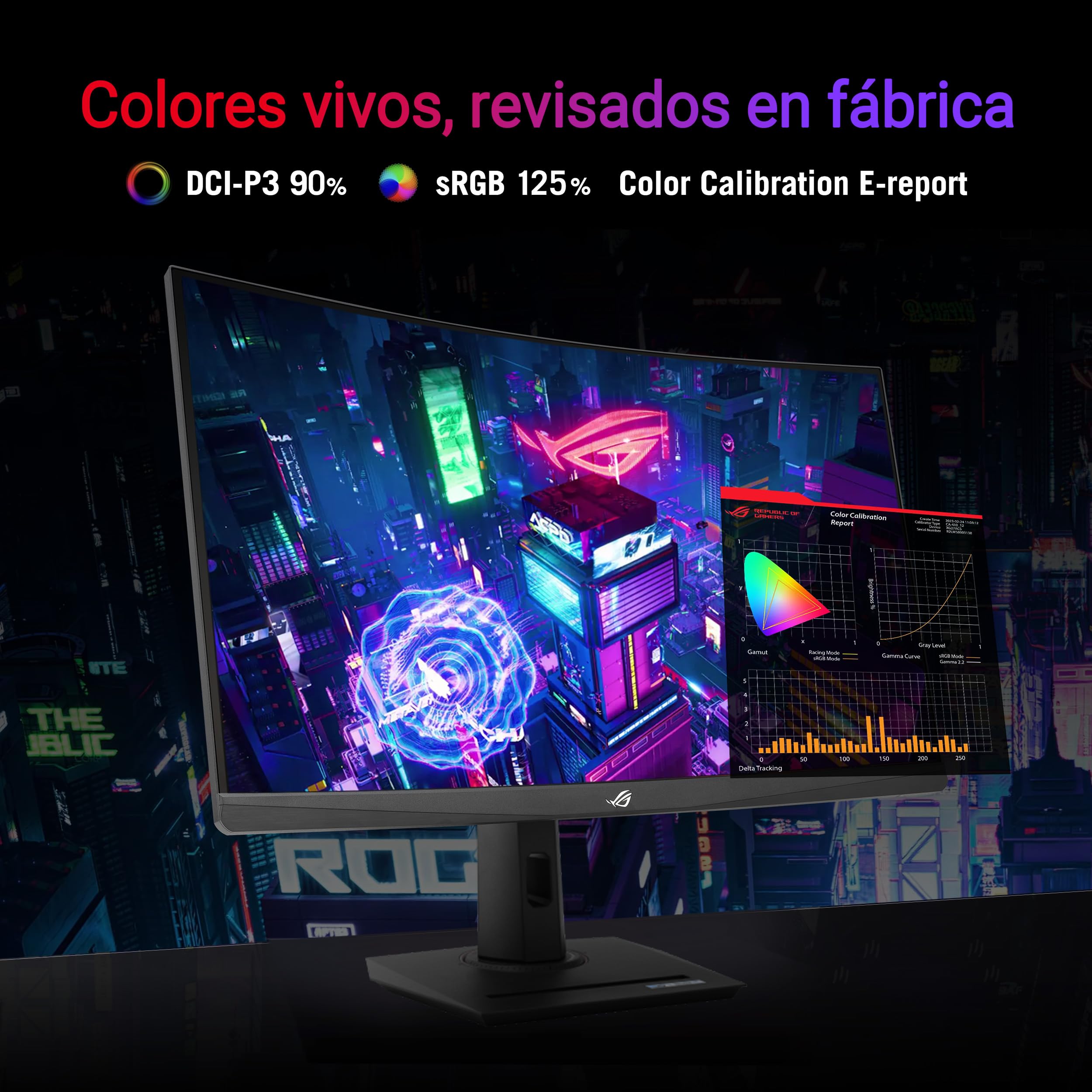 ASUS ROG Strix XG32WCS - Monitor Gaming USB Tipo-C de 32 Pulgadas 2560x1440, Curvo, 180 Hz (sobre 144 Hz), 1ms (GTG), Fast VA, EMLB Sync, FreeSync, Soporte para trípode, HDR