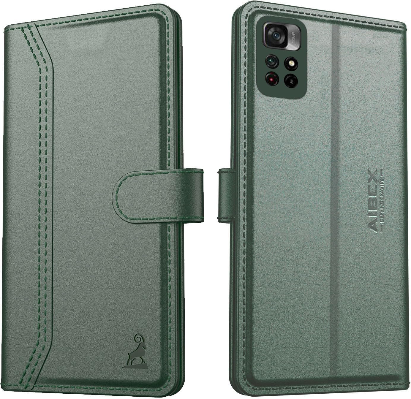 AIBEX ® Redmi Note 11T / Poco M4 Pro 5G Flip Cover Leather Finish | Inside TPU with Card Pockets | Wallet Stand | Complete Protection Flip Case Green (B09TB19MT4) Amazon Price History, Amazon Price Tracker
