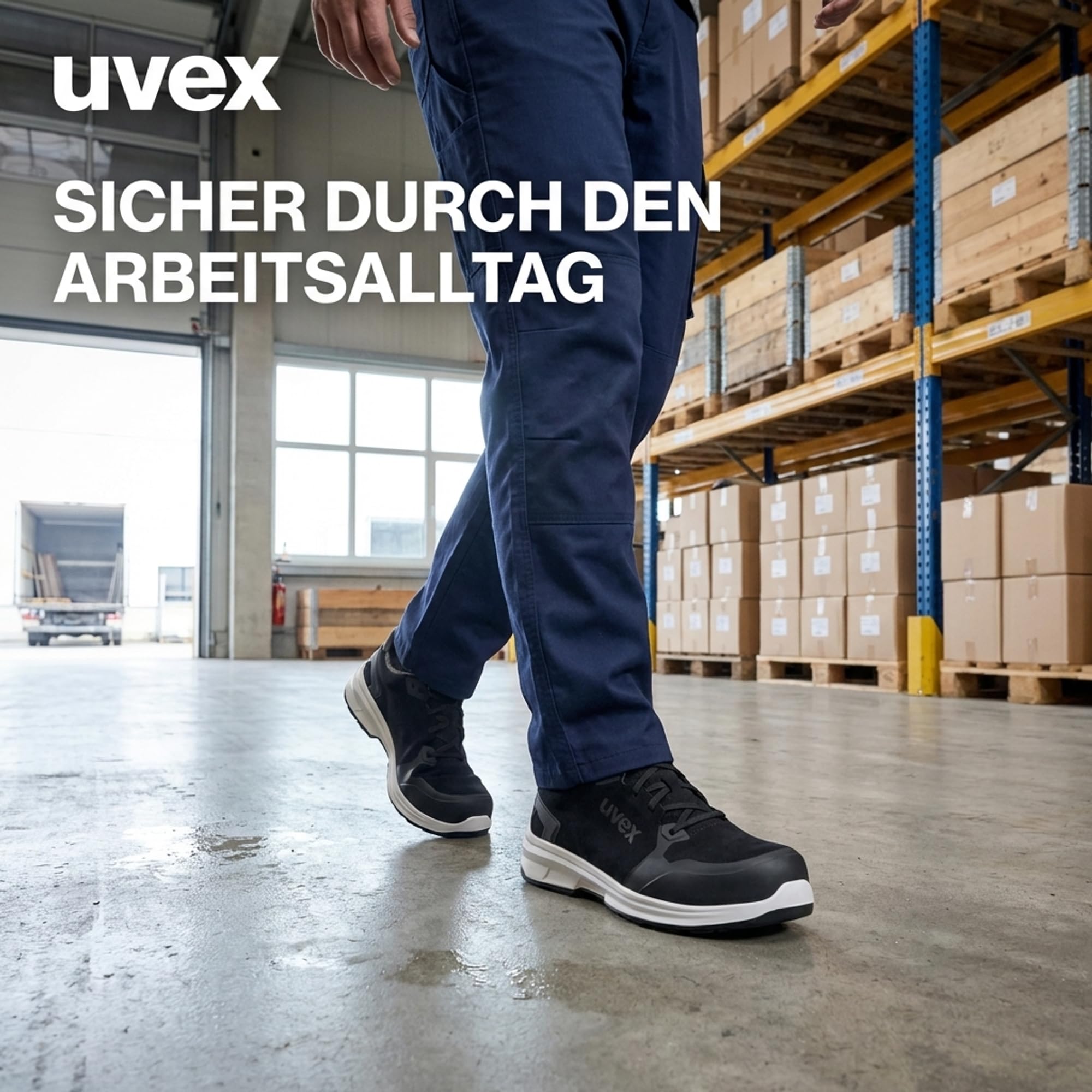 Uvex 1 Sport S3L Sicherheitsschuhe - Ultraleicht & sportlich, metallfrei, ESD-fähig, rutschfest (SR), durchtritthemmend, atmungsaktiv & ergonomisch