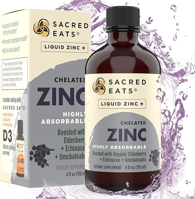 Liquid Zinc (Glycinate Chelate) with Organic Elderberry