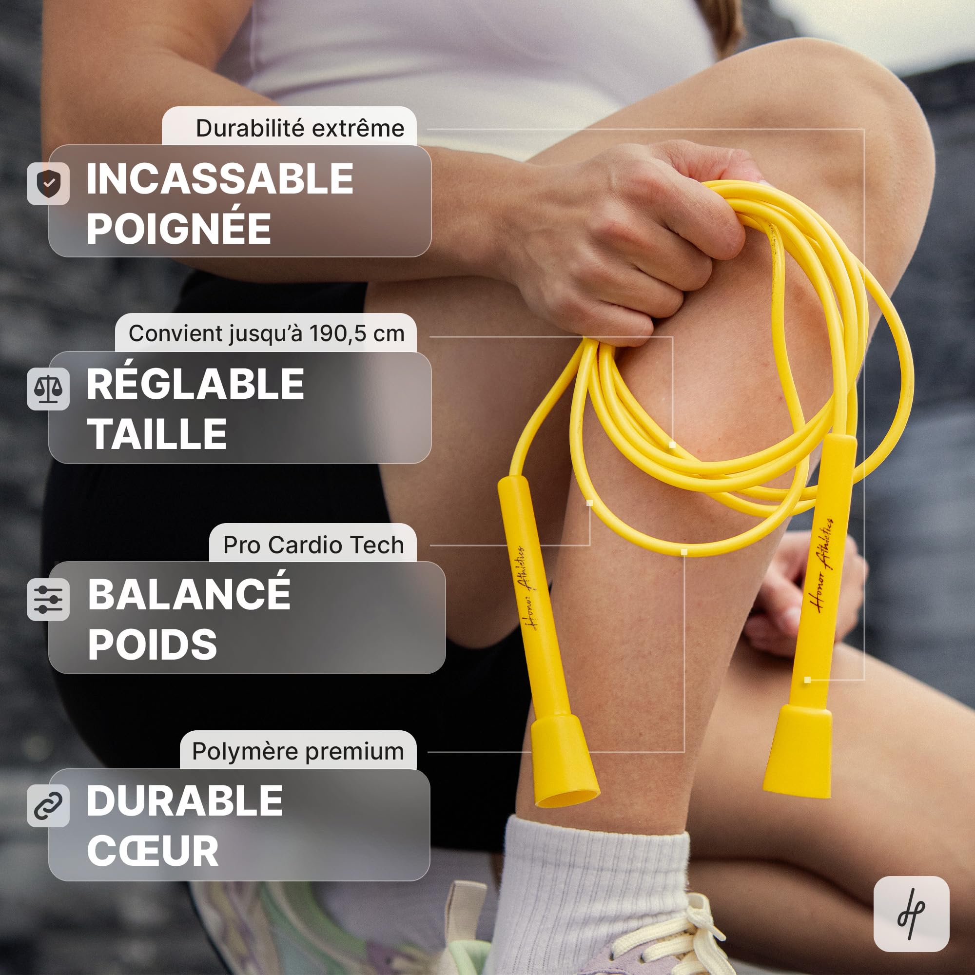 Honor Athletics Springseilmatte & Speed Rope Bundle | 6,35 mm Gummimatte + 5 mm verstärktes, verstellbares Springseil | HIIT & Boxtraining