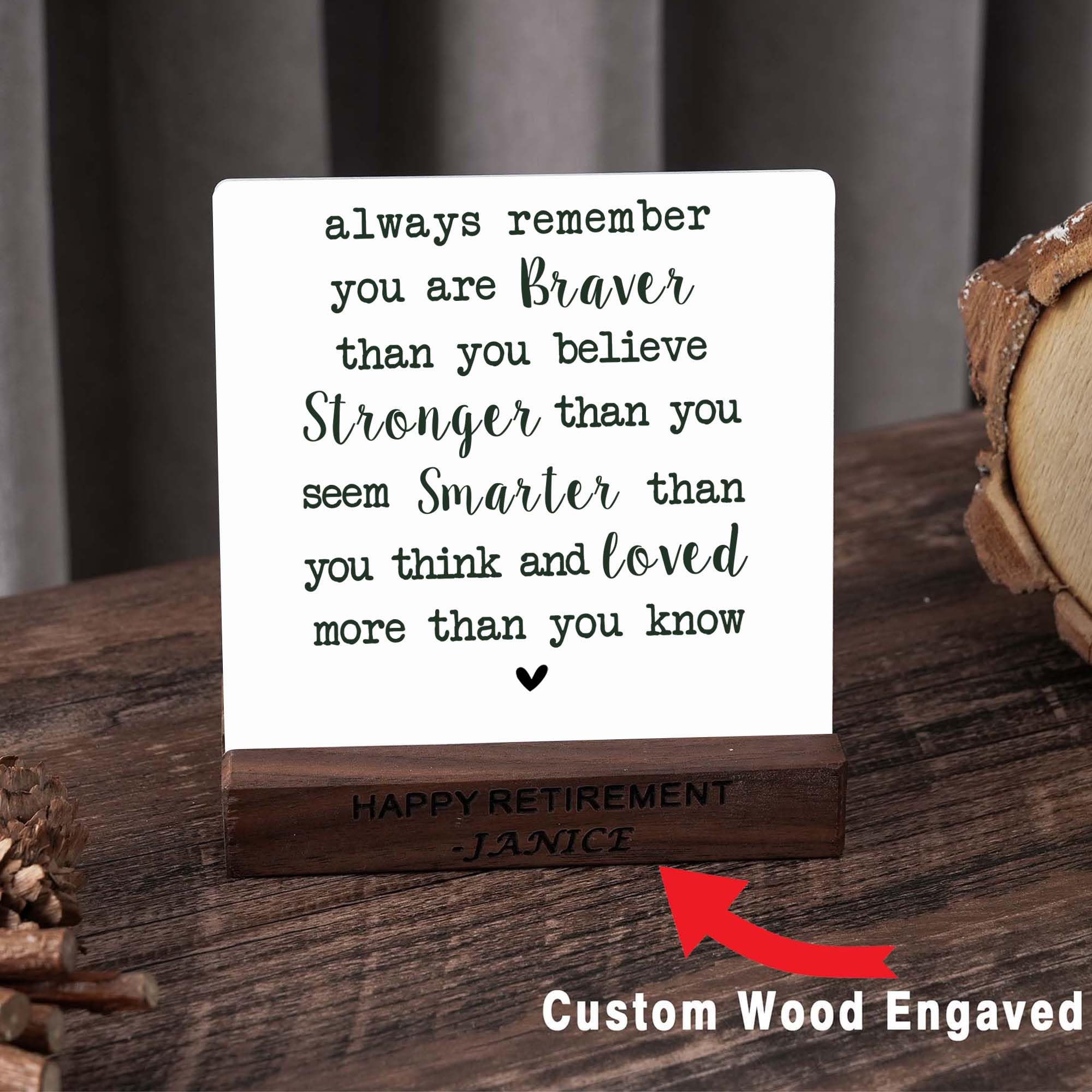 jupikafu May You Be Proud of The Work Difference Make Stand Wood Sign Plaque - Image 2