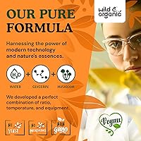 Vista 8 de Wild & Organic Chaga - Gotas de hongos - Apoyo inmunológico con extracto de Chaga - Suplemento líquido de hongos para la inmunidad - Tintura vegana