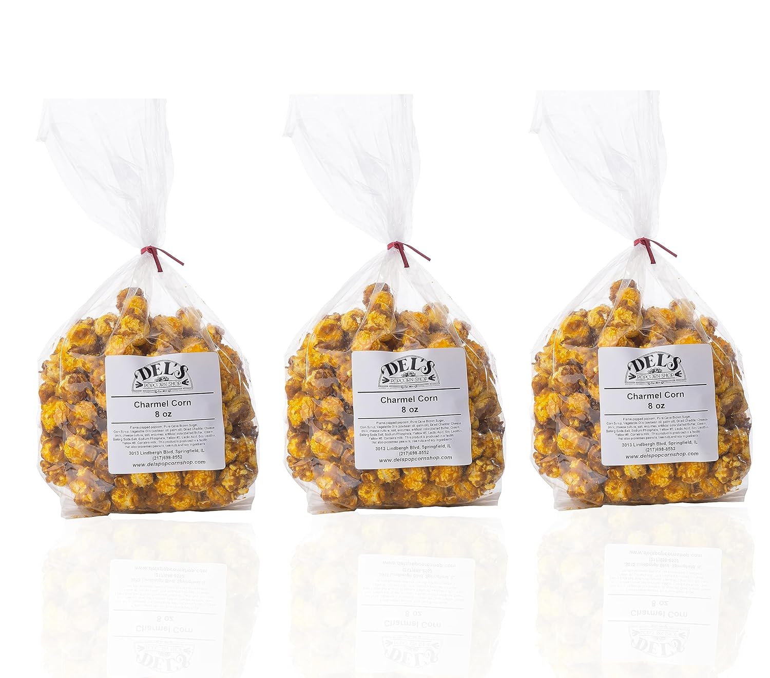 Del's Popcorn Variety Pack (Three Pack) - Gourmet Popcorn Gift Set (Charmel/Dels Deluxe/Peanut Popcorn)