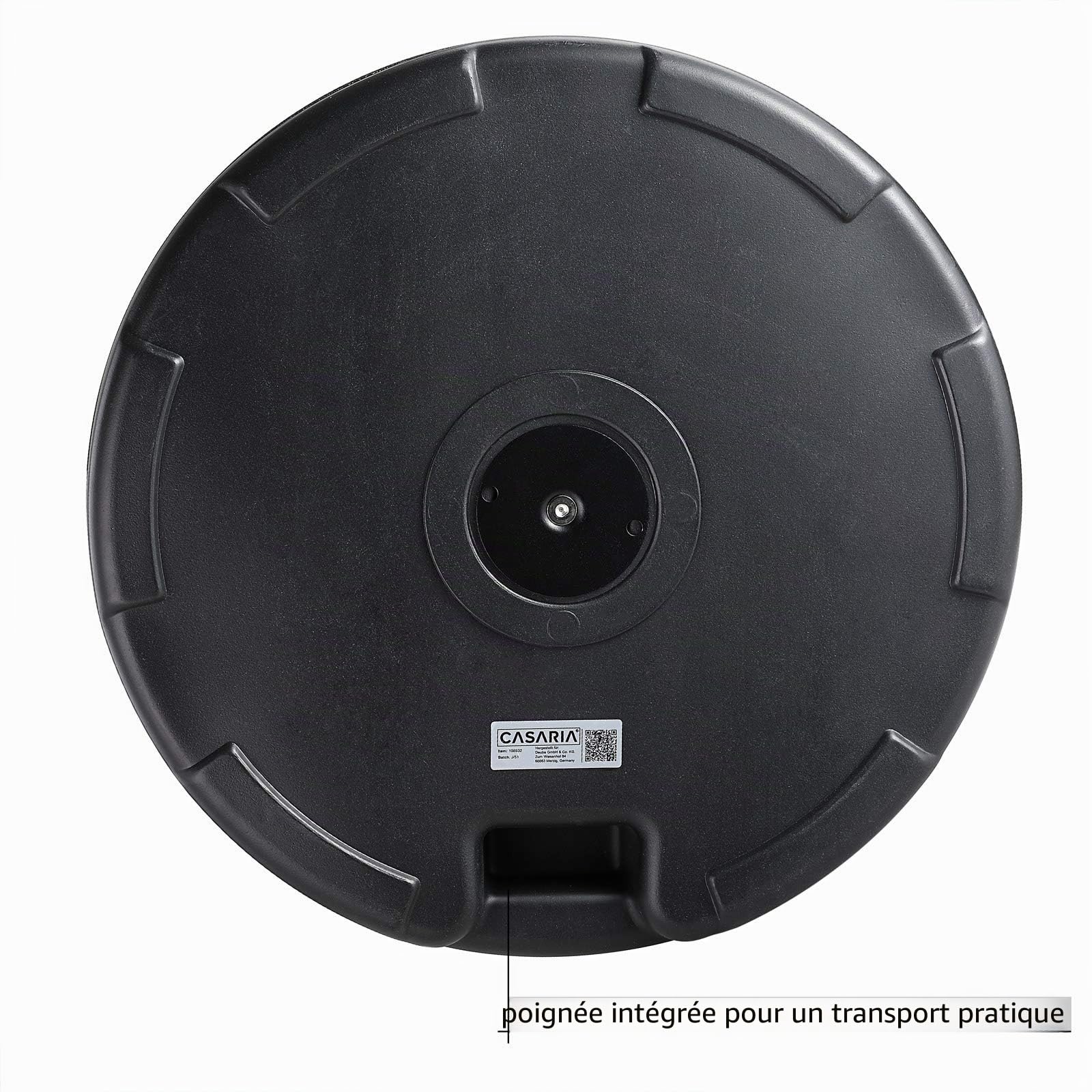 Casaria Pied de Parasol 57 cm Support Parasol Robust résitant intempéries Ecrou de sécurité avec poingée