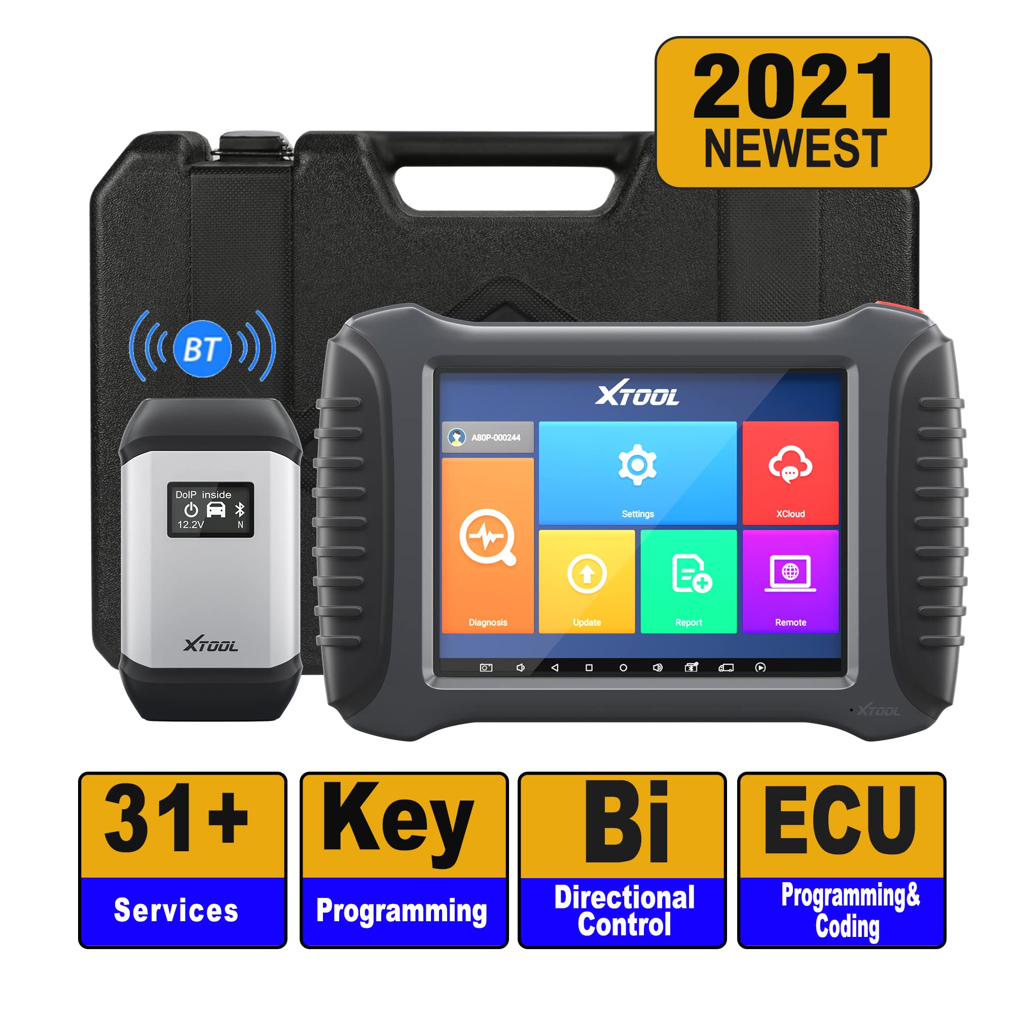 XTOOL A80 Pro 2021 Newest Diagnostic Tool with ECU Programming & Coding, Bi-Directional Control, Key